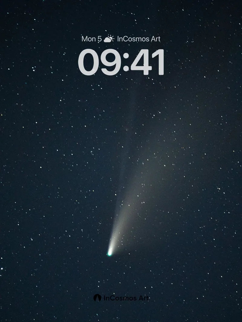 Celestial Whisper Wallpaper with Comet's Trail wallpaper for iPhone, iPad & Mac
