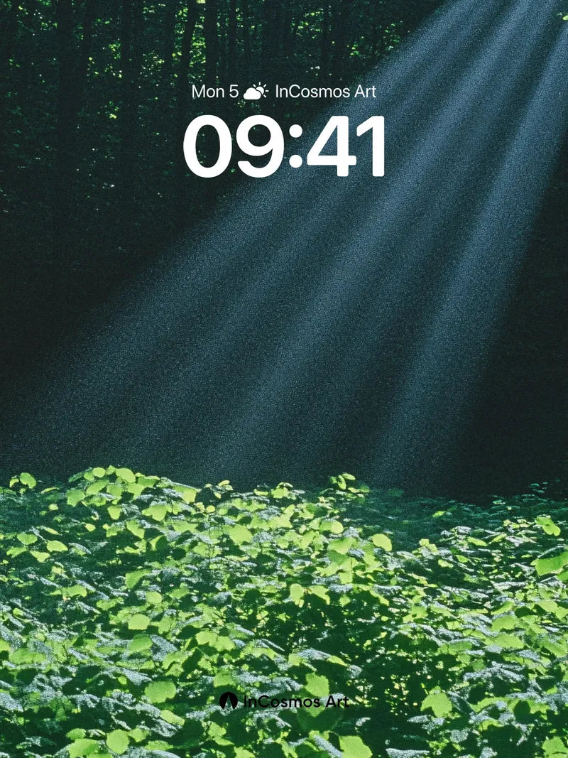 Serenity Beam Wallpaper with Forest Whispers