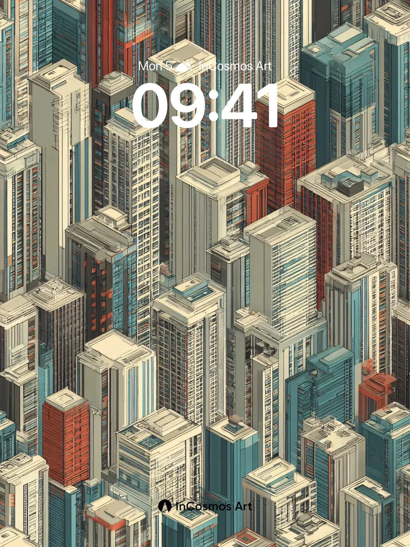 Neon Grid Wallpaper with Vertical Pulse