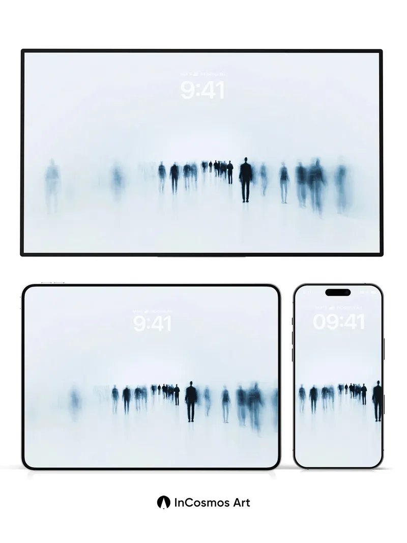 Fogbound Silhouettes Wallpaper with Ethereal Depth