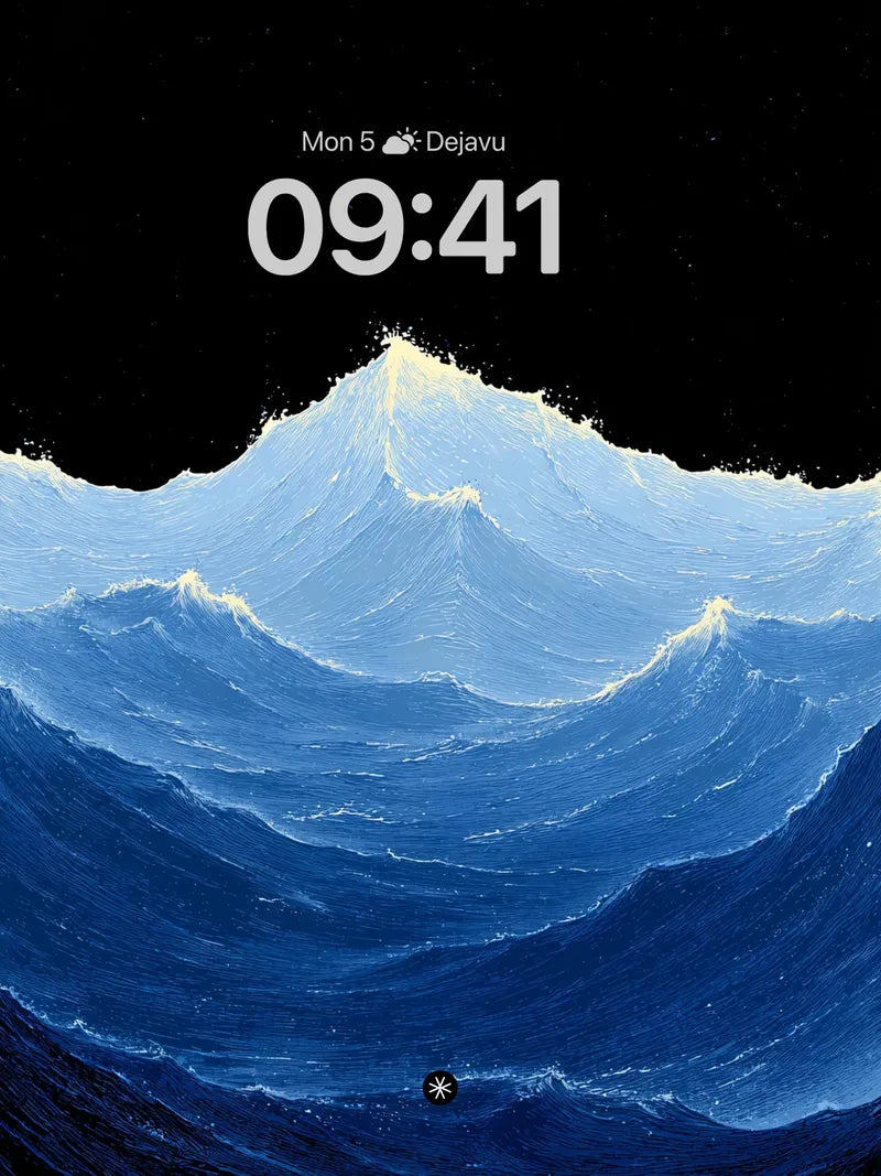 Midnight Ocean Waves Wallpaper wallpaper for iPhone, iPad & Mac
