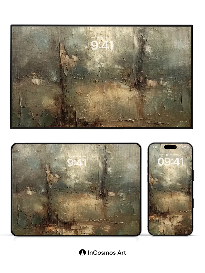 Weathered Canvas Wallpaper with Faded Echoes