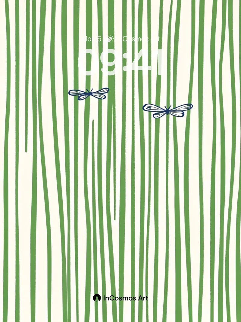 Whispering Reed Wallpaper with Fluttering Wings