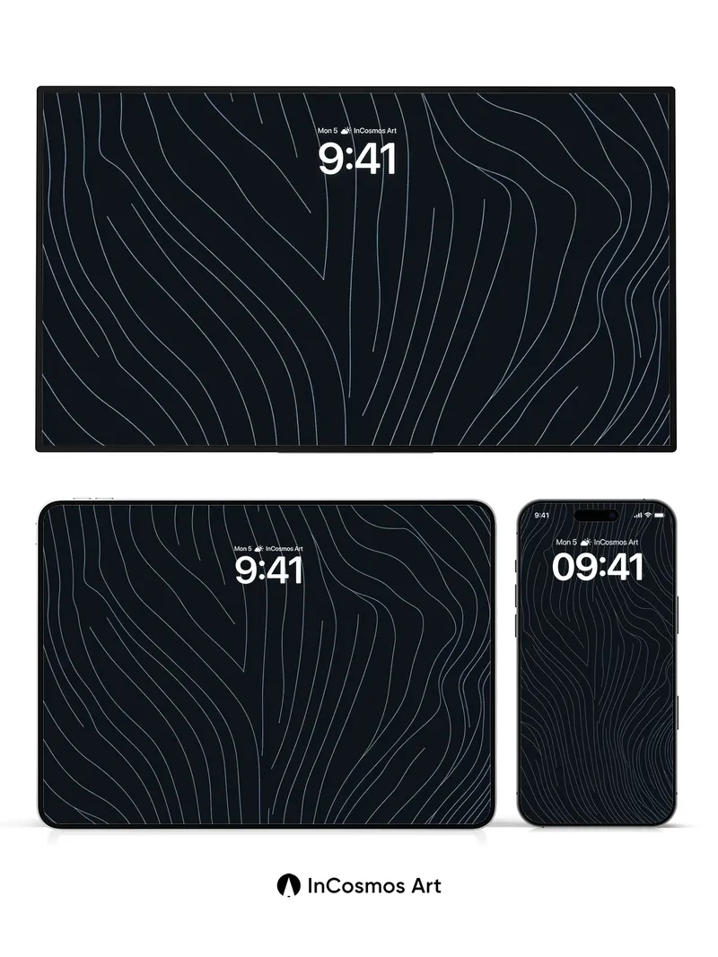 Silken Contour Wallpaper with Whispering Lines