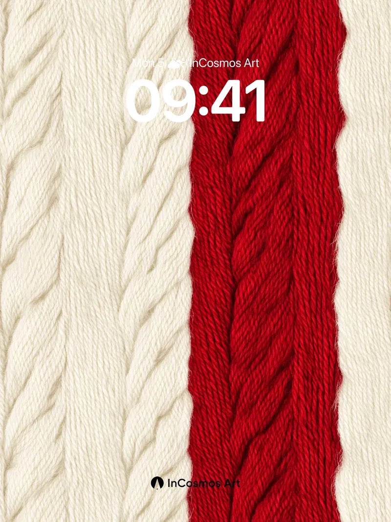 Crimson Thread Wallpaper with Knit Depth