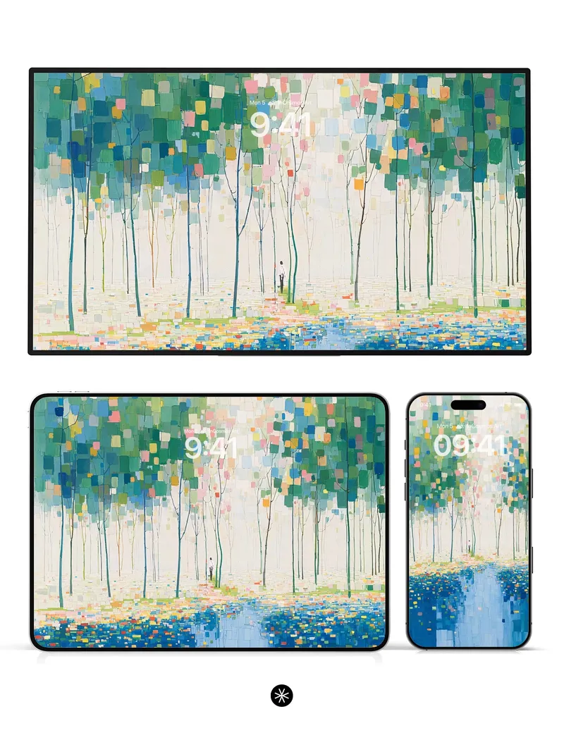 Abstract Forest Wallpaper 4K for iPhone Lock Screen