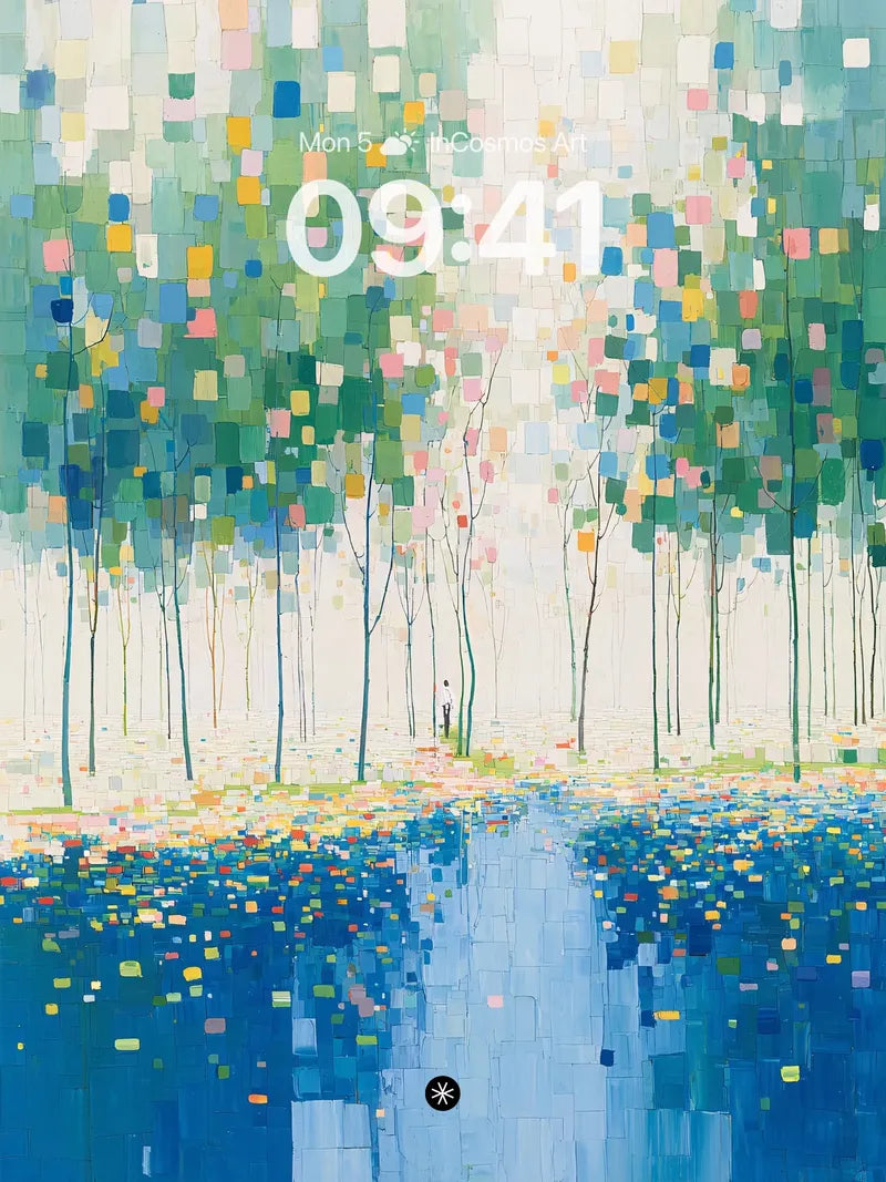 Abstract Forest Wallpaper 4K for iPhone Lock Screen — digital wallpaper for iPhone, iPad and Mac