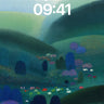 Whispering Hills Wallpaper with Dotted Forests wallpaper for iPhone, iPad & Mac