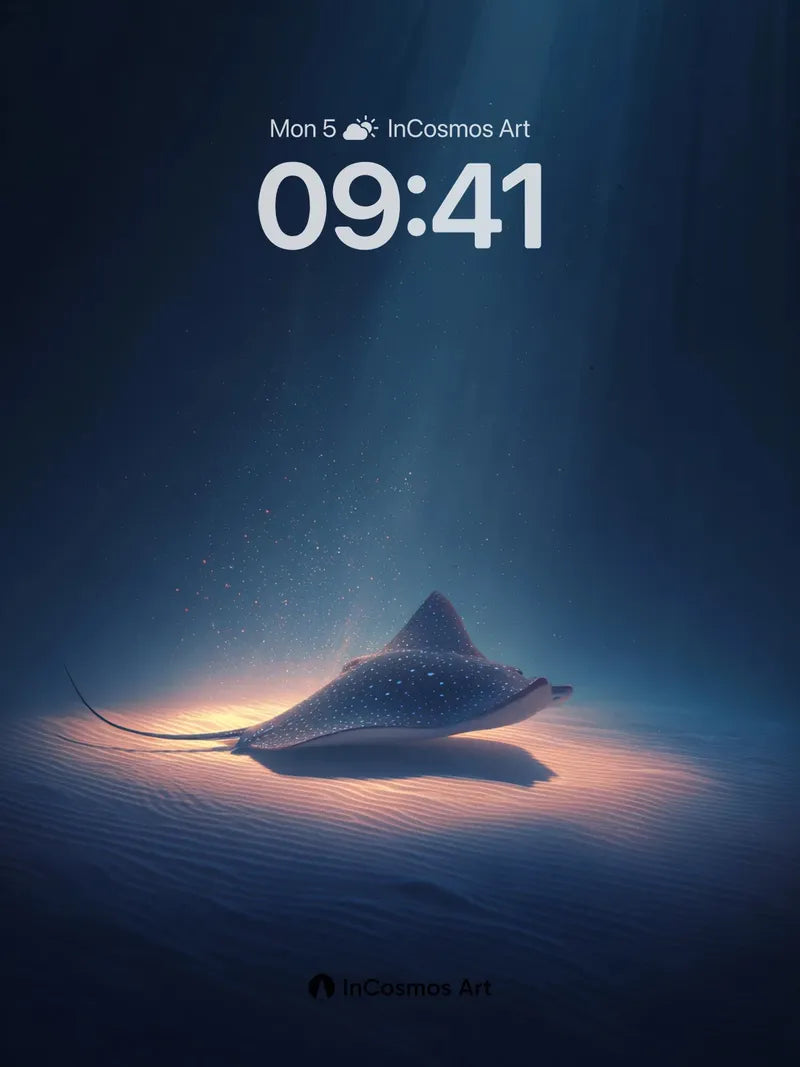 Serene Ray Wallpaper with Oceanic Light
