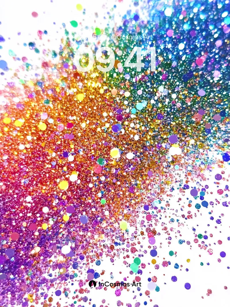 Chromatic Burst Wallpaper with Cosmic Sparkle