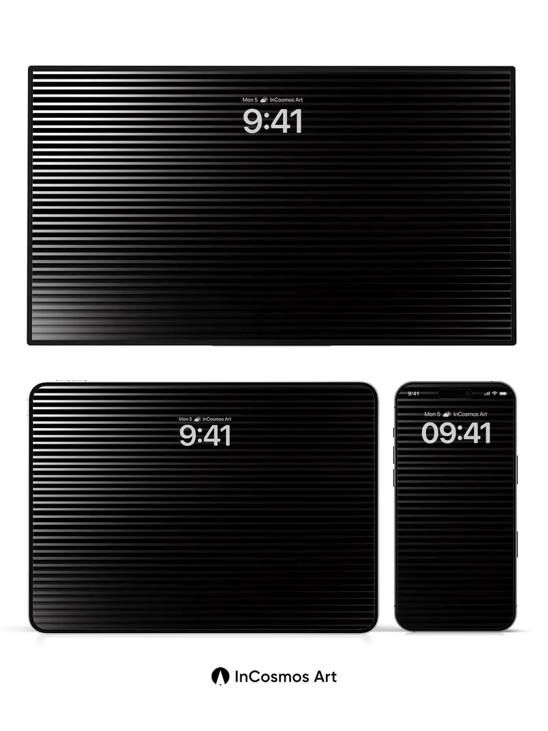 Silent Circuit Wallpaper with Faint Light Traces