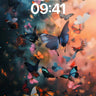 Luminous Flight Wallpaper with Cosmic Butterflies wallpaper for iPhone, iPad & Mac