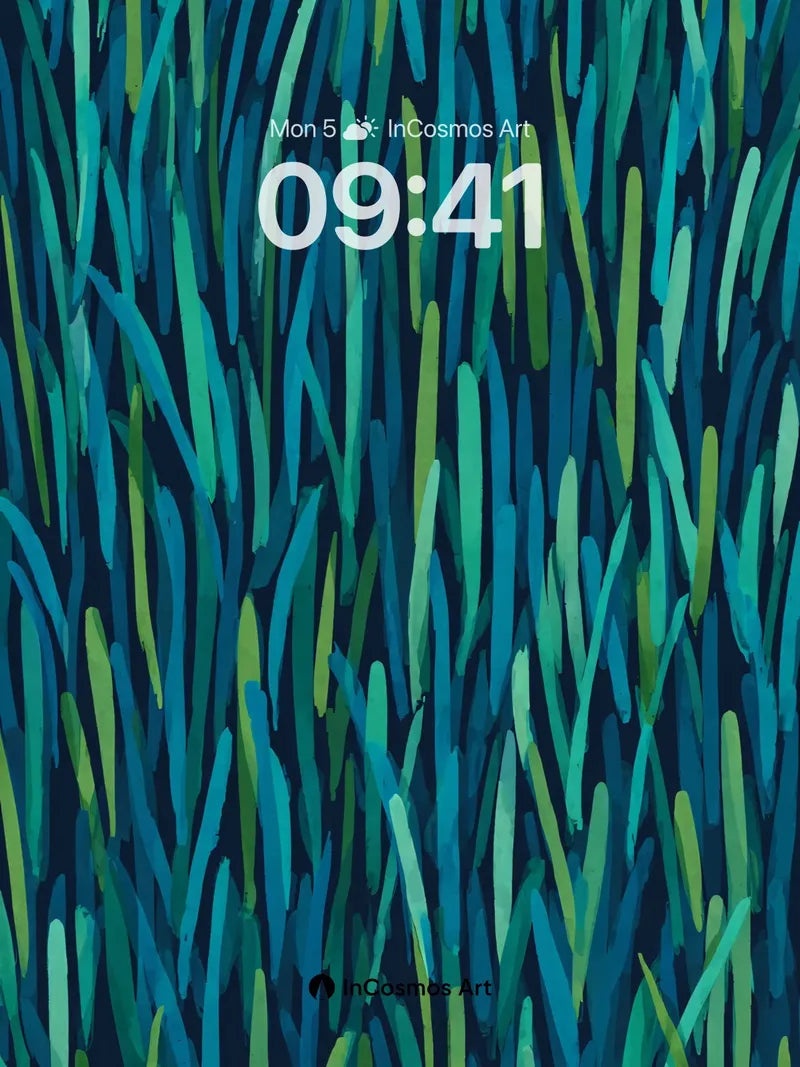 Midnight Rainforest Wallpaper with Painted Rhythm