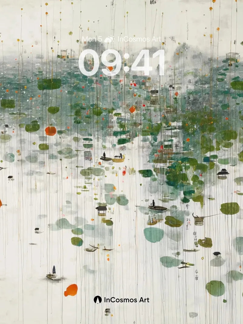 Serenity Drift Wallpaper with Floating Circles wallpaper for iPhone, iPad & Mac