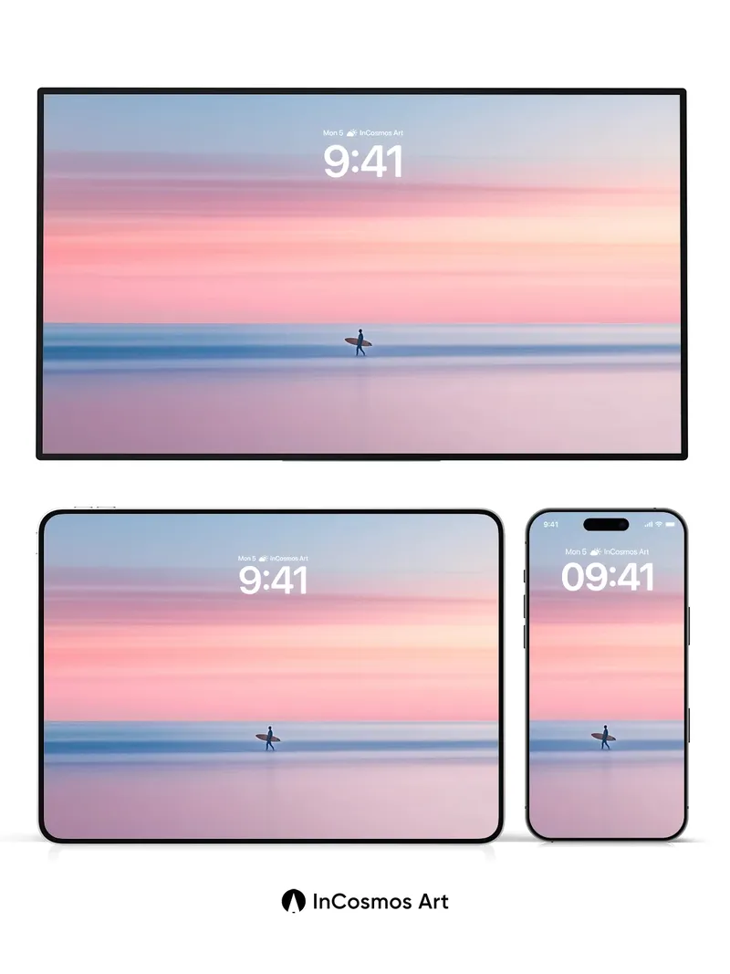 Serenity Horizon Wallpaper with Solitary Figure