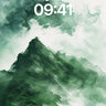 Mist-Woven Peaks Wallpaper with Whispering Greens wallpaper for iPhone, iPad & Mac