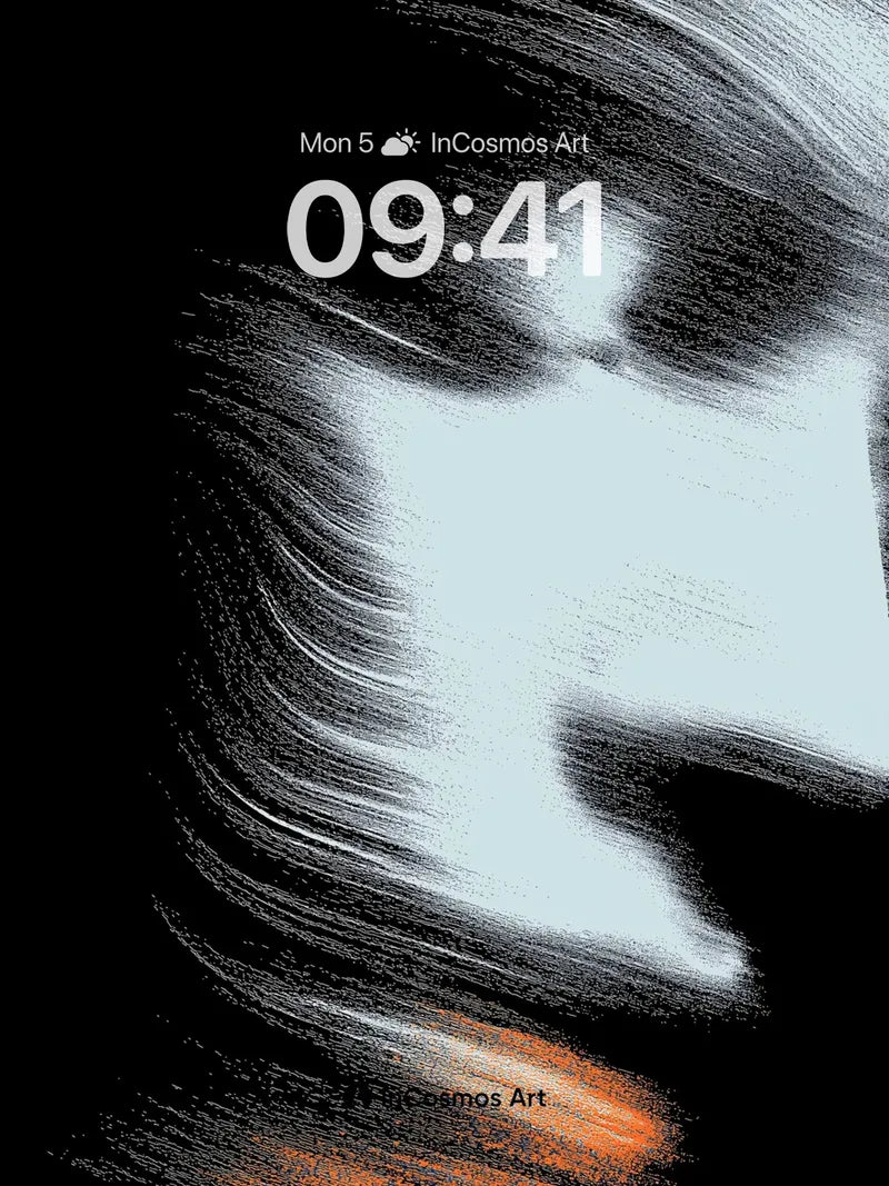 Whispering Shadow Wallpaper with Orange Embers