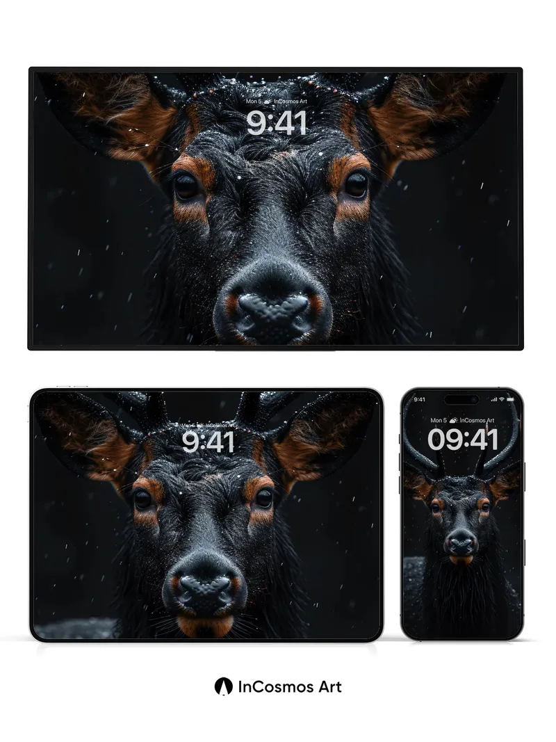 Nocturnal Majesty Wallpaper with Rain-Weave Texture