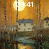 Golden Hush Wallpaper with Moonlit Birch Grove wallpaper for iPhone, iPad & Mac
