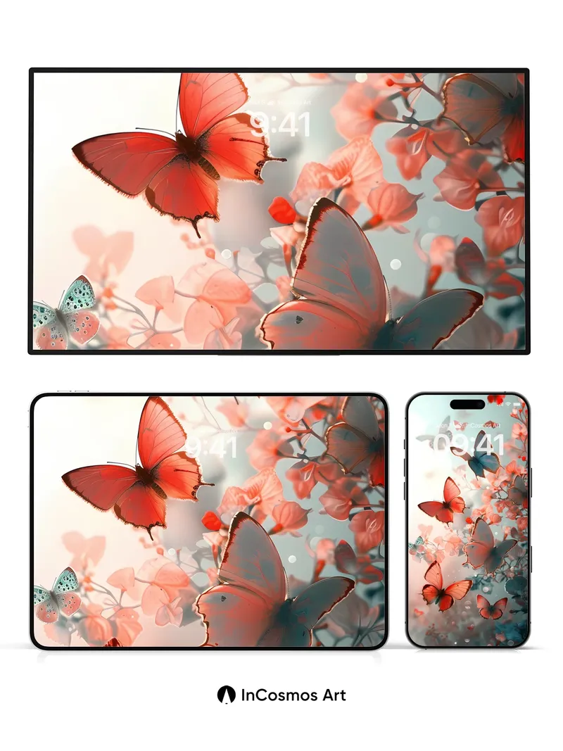 Surreal Flutter Wallpaper with Ethereal Light
