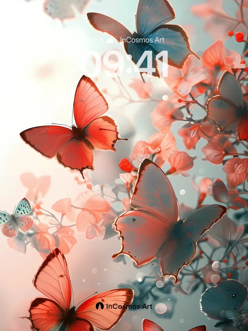 Surreal Flutter Wallpaper with Ethereal Light