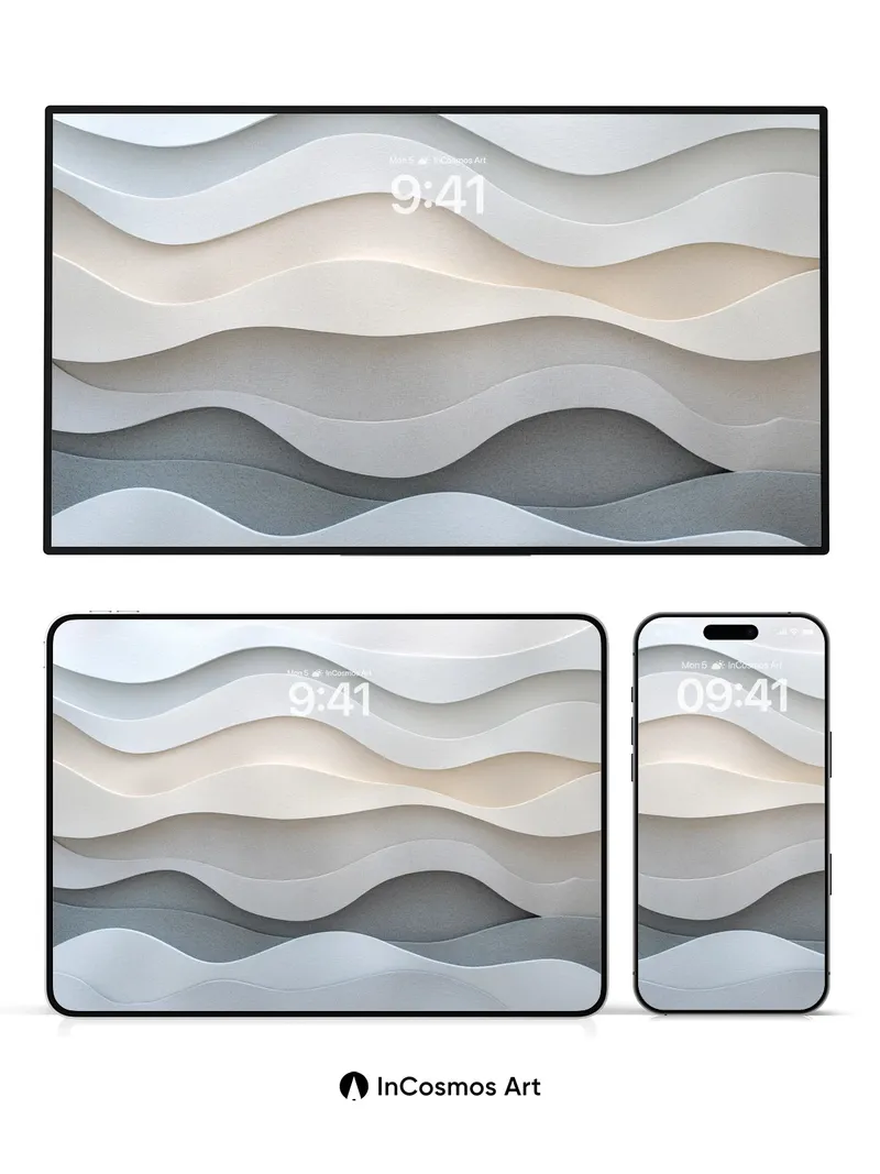 Serenity Wave Wallpaper with Soft Light Drift