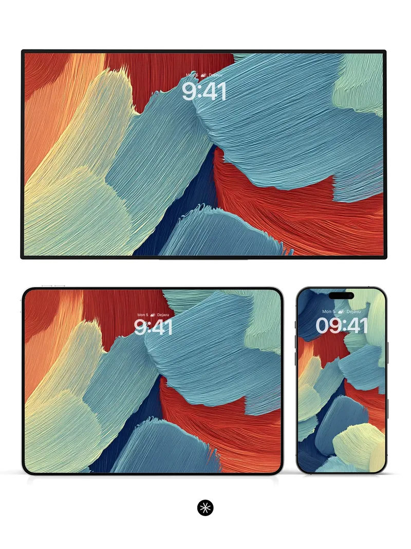 Dynamic Brushstroke Abstract Wallpaper