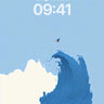 Serene Ocean Flight Minimalist Wallpaper wallpaper for iPhone, iPad & Mac