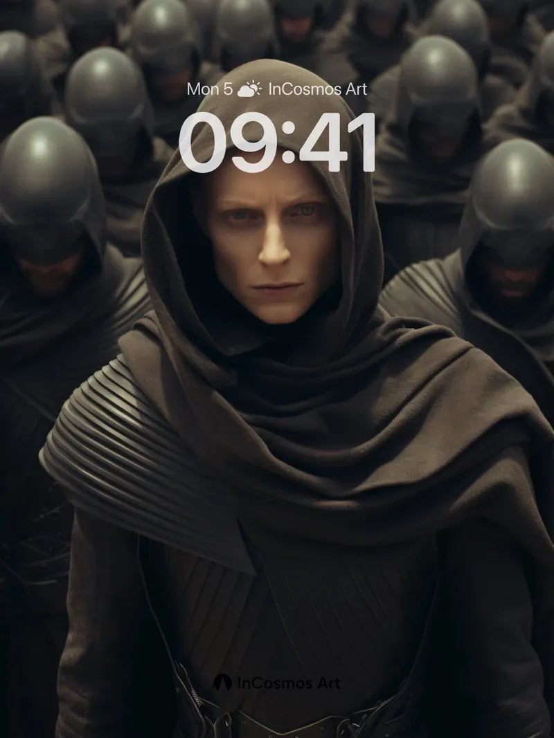 Shadow Command Wallpaper with Hooded Silence