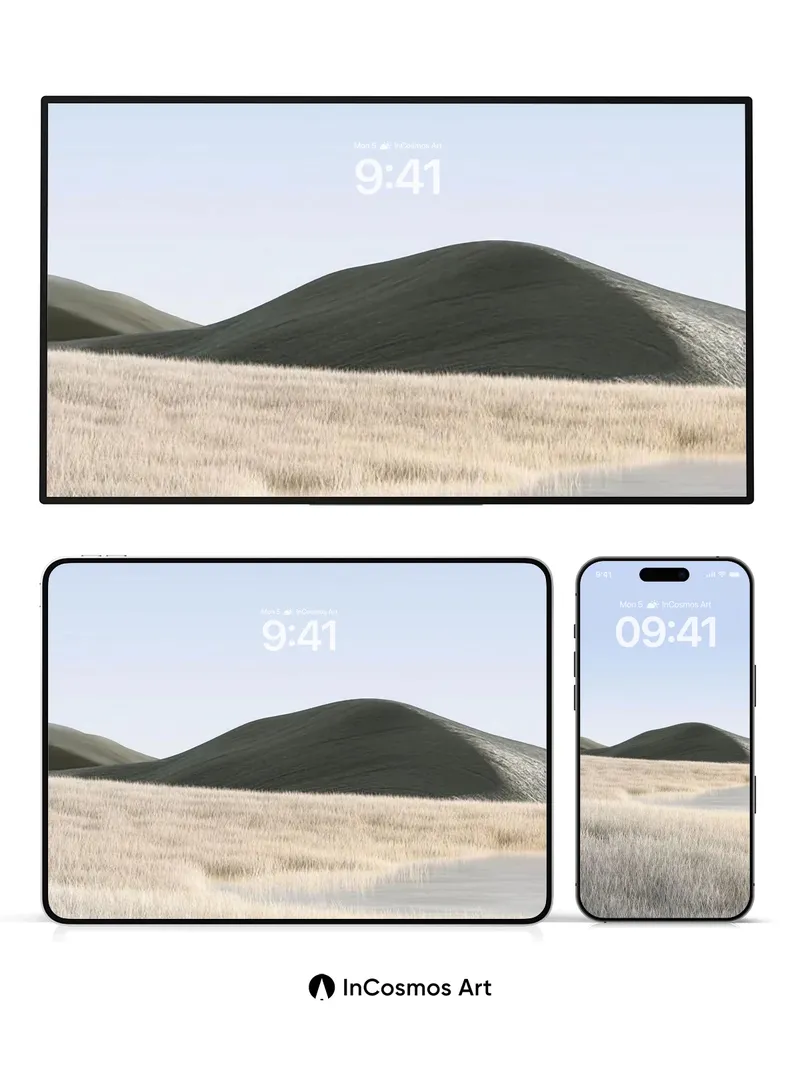 Silent Dune Wallpaper with Whispering Grass