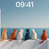 Serene Watchers Wallpaper with Ocean Horizon wallpaper for iPhone, iPad & Mac