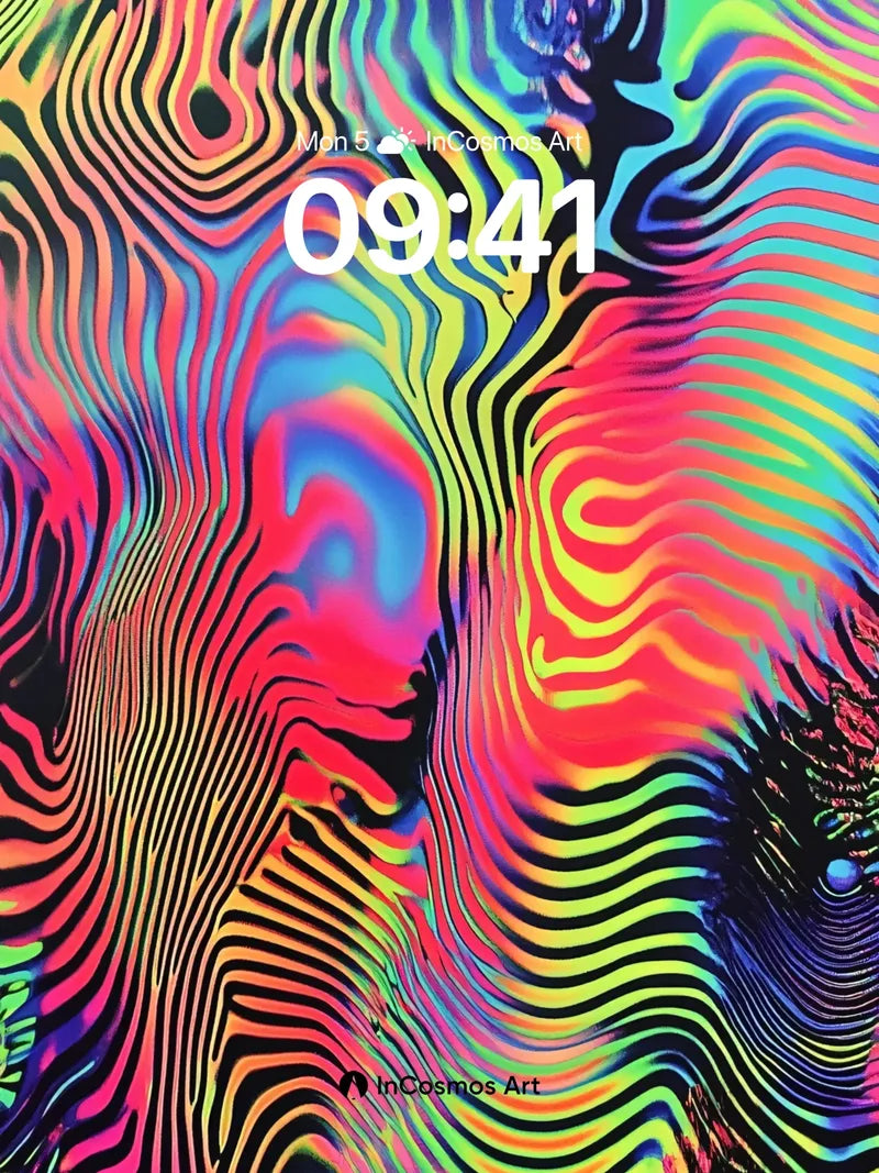 Electric Pulse Wallpaper with Chromatic Waves