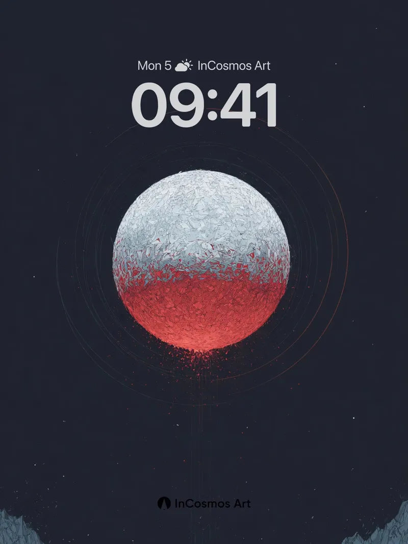 Frostbite Horizon Wallpaper with Crimson Core