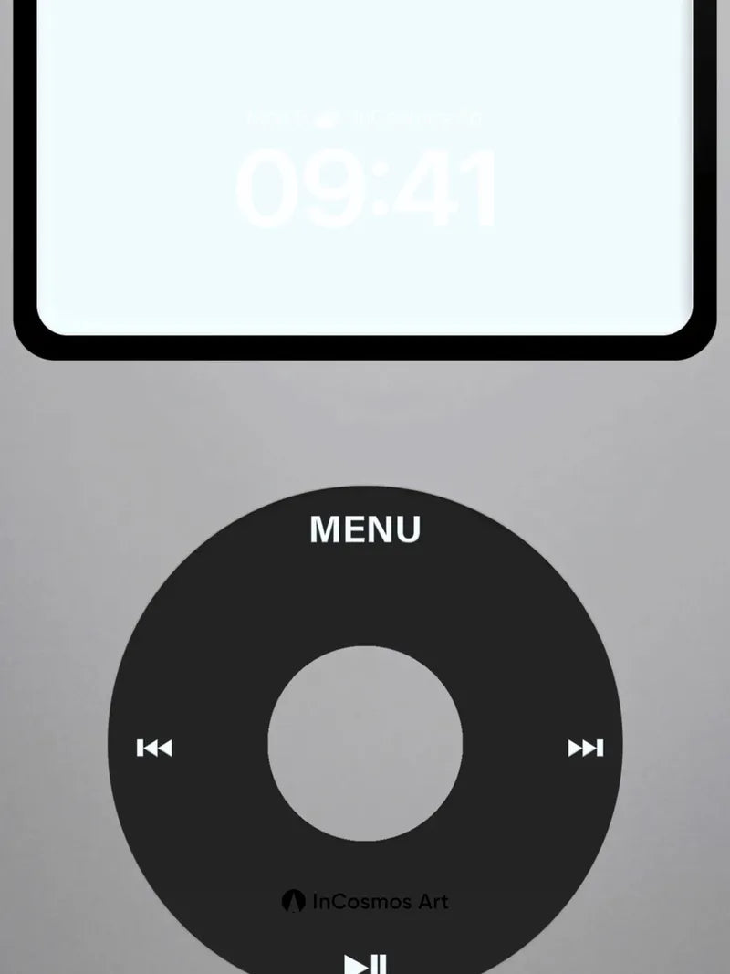 Nostalgic Echo Wallpaper with Click Wheel Glow
