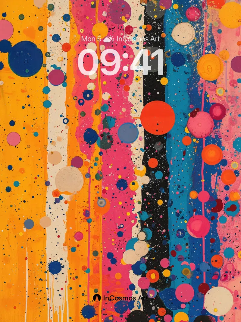 Electric Dot Symphony Wallpaper with Cosmic Drizzle