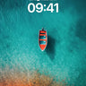 Cerulean Solitude Wallpaper with Crimson Reef wallpaper for iPhone, iPad & Mac