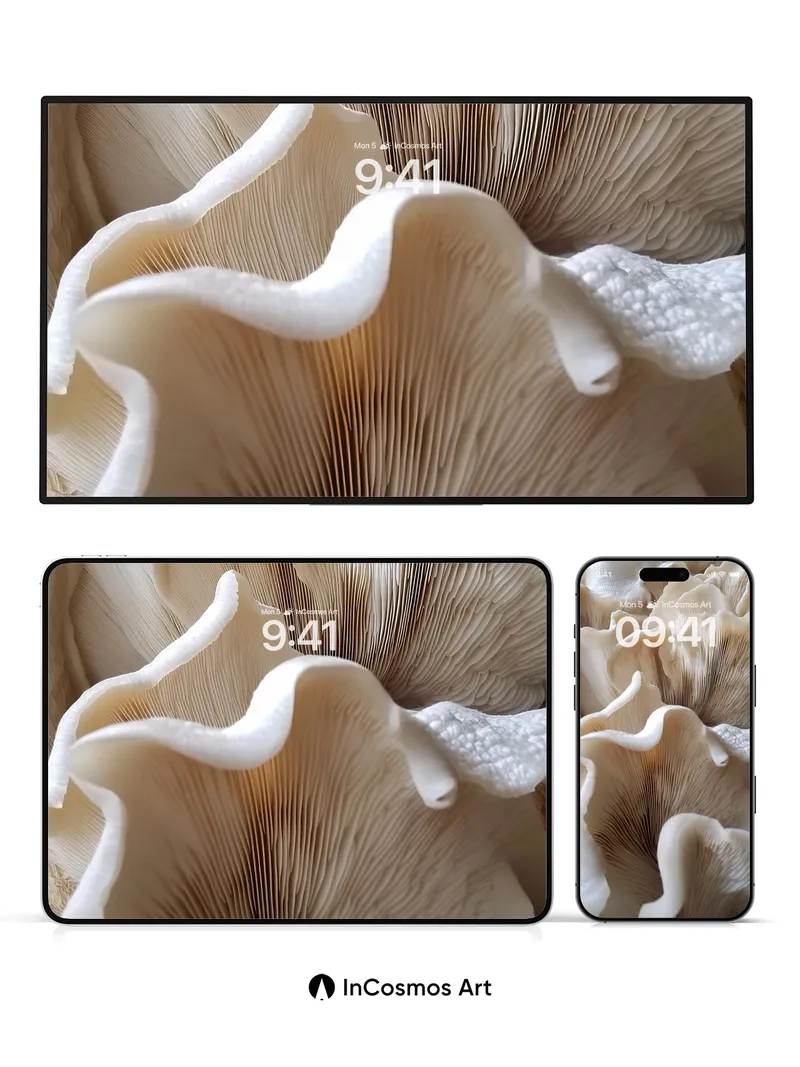 Silken Fungi Wallpaper with Breathable Gills