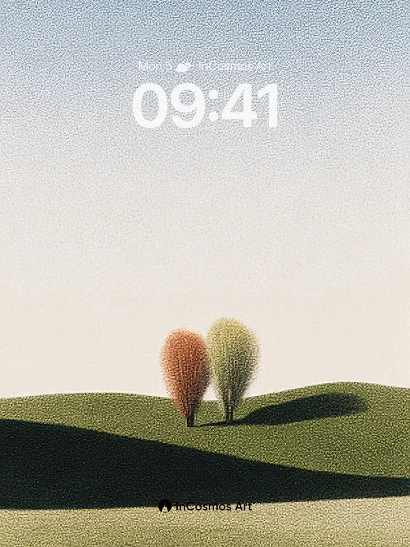 Soft Horizon Wallpaper with Gradient Hills wallpaper for iPhone, iPad & Mac