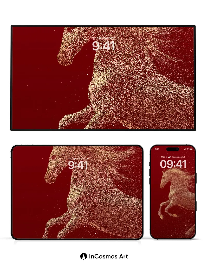 Galactic Steed Wallpaper with Stardust Mane