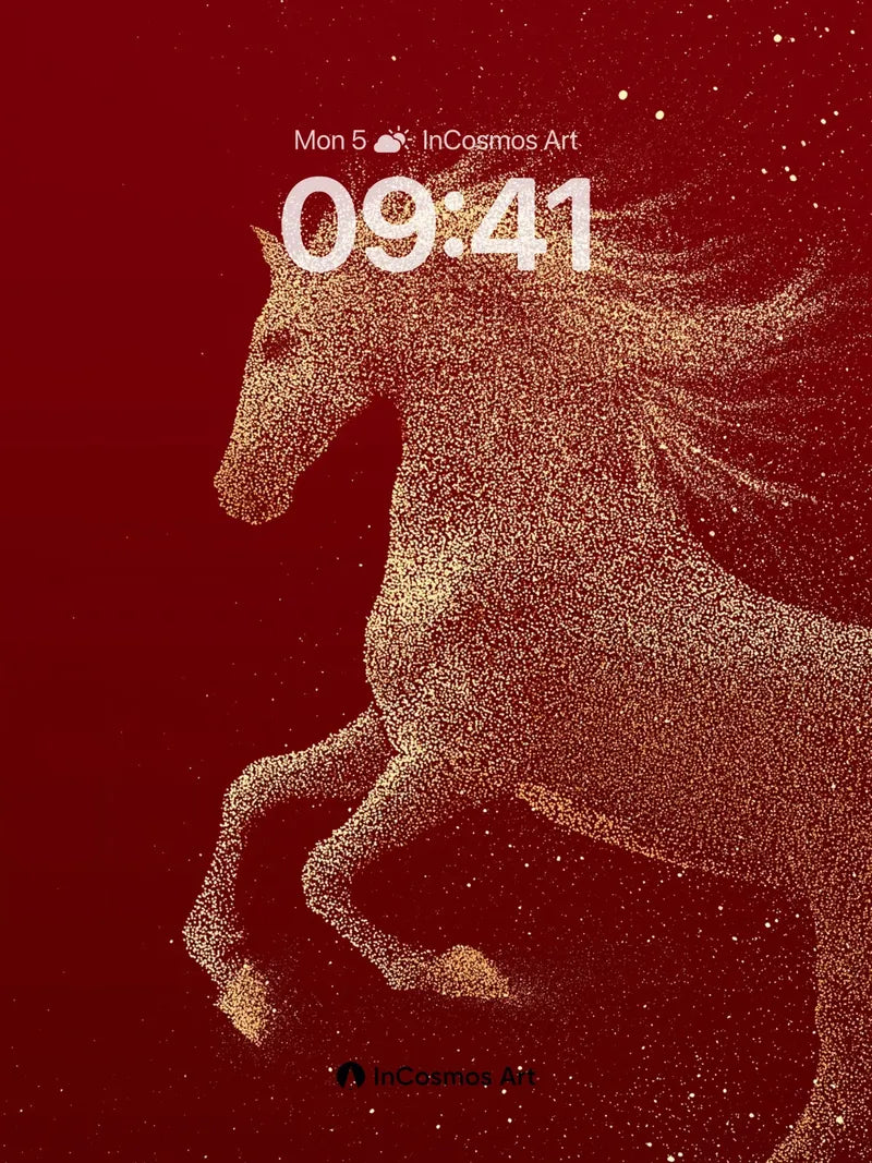 Galactic Steed Wallpaper with Stardust Mane