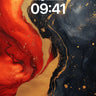 Lava Veil Wallpaper with Golden Fractures wallpaper for iPhone, iPad & Mac