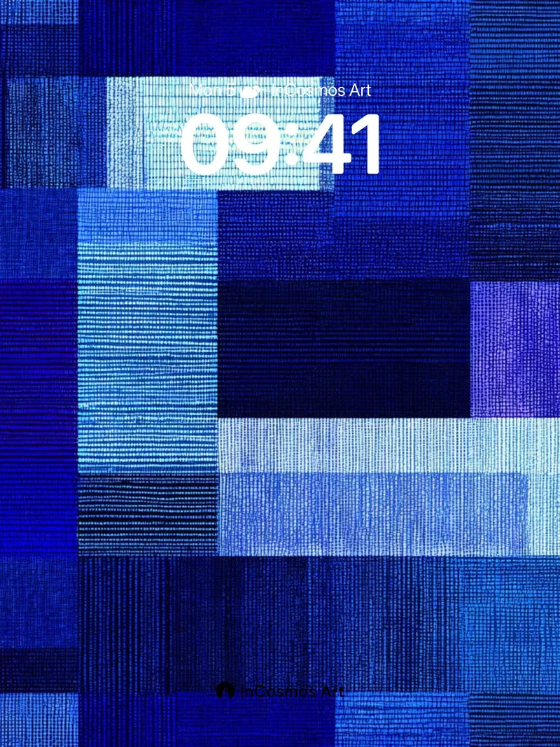 Deep Currents Wallpaper with Textured Blocks