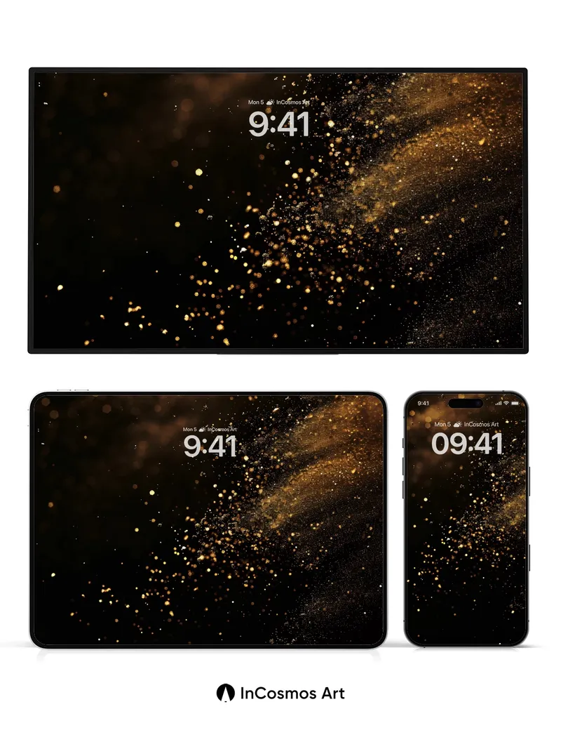 Golden Dust Wallpaper with Celestial Drift