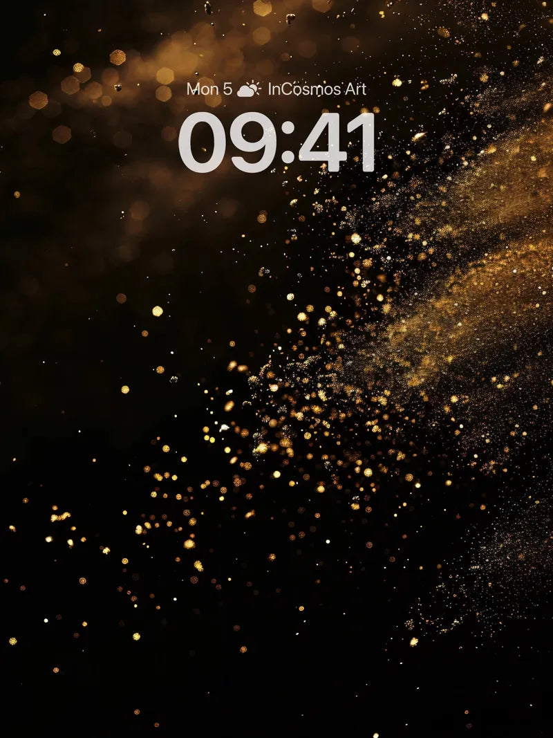 Golden Dust Wallpaper with Celestial Drift