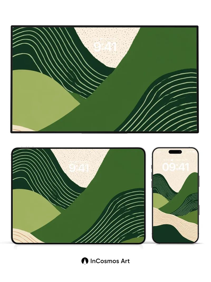 Serene Ridge Wallpaper with Whispering Lines