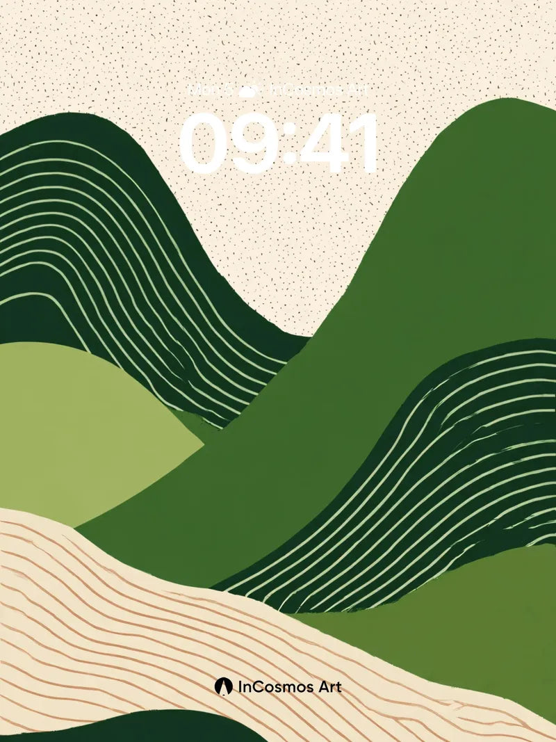 Serene Ridge Wallpaper with Whispering Lines