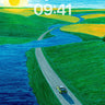 Sunlit Curve Wallpaper with Rolling Fields wallpaper for iPhone, iPad & Mac