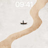 Serenity River Wallpaper with Solitary Paddle wallpaper for iPhone, iPad & Mac