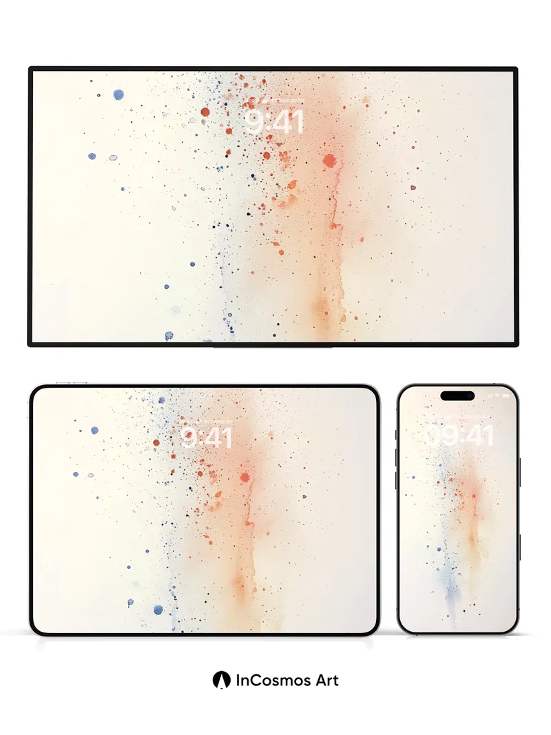 Floating Ink Explosion Wallpaper with Ethereal Trails