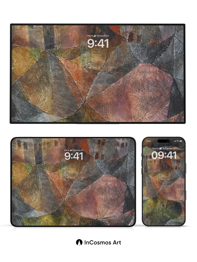 Cubist Canyon Wallpaper with Earthbound Geometry